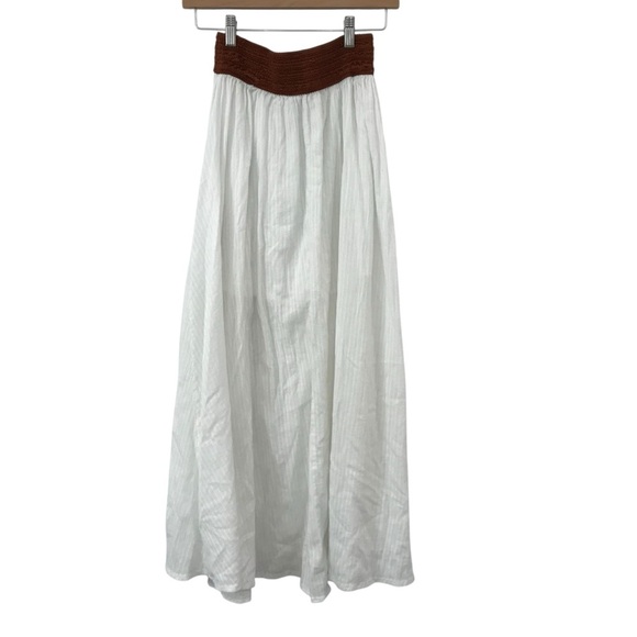 Shyanne Western Women’s White Maxi Skirt with Side Slits Size XS Festival Boho - Picture 2 of 4